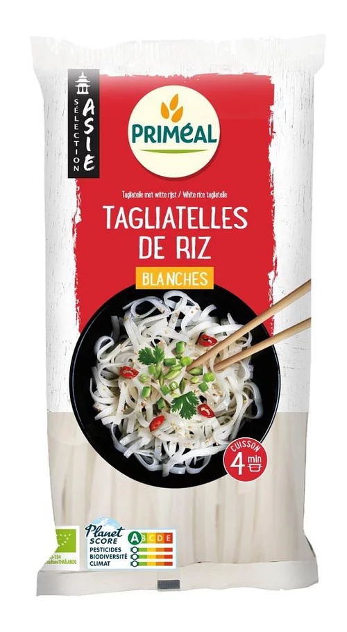 Le compagnon de vos extérieurs:Tagliatelles de riz blanches bio Primeal - 400 g