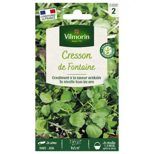 Bien pensé pour le jardin：Graines de cresson coloris vert Vilmorin jardin - graines à semer