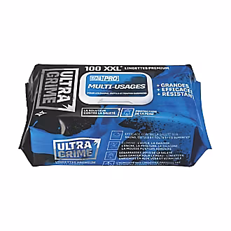 Lingettes nettoyantes XXL multiusages Ultragrime Pro – paquet de 100