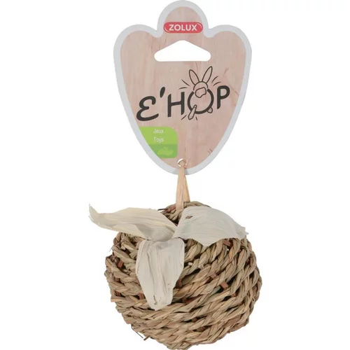 Confort pour le jardin：Jouer radis en jonc de mer pour le rongeur coloris marron Ehop Zolux - 7,7 x 7,9 x 7,8 cm