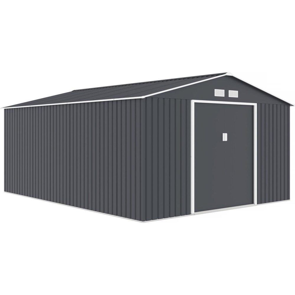 Habitat et Jardin Abri de jardin métal vegas - 15 m² - gris