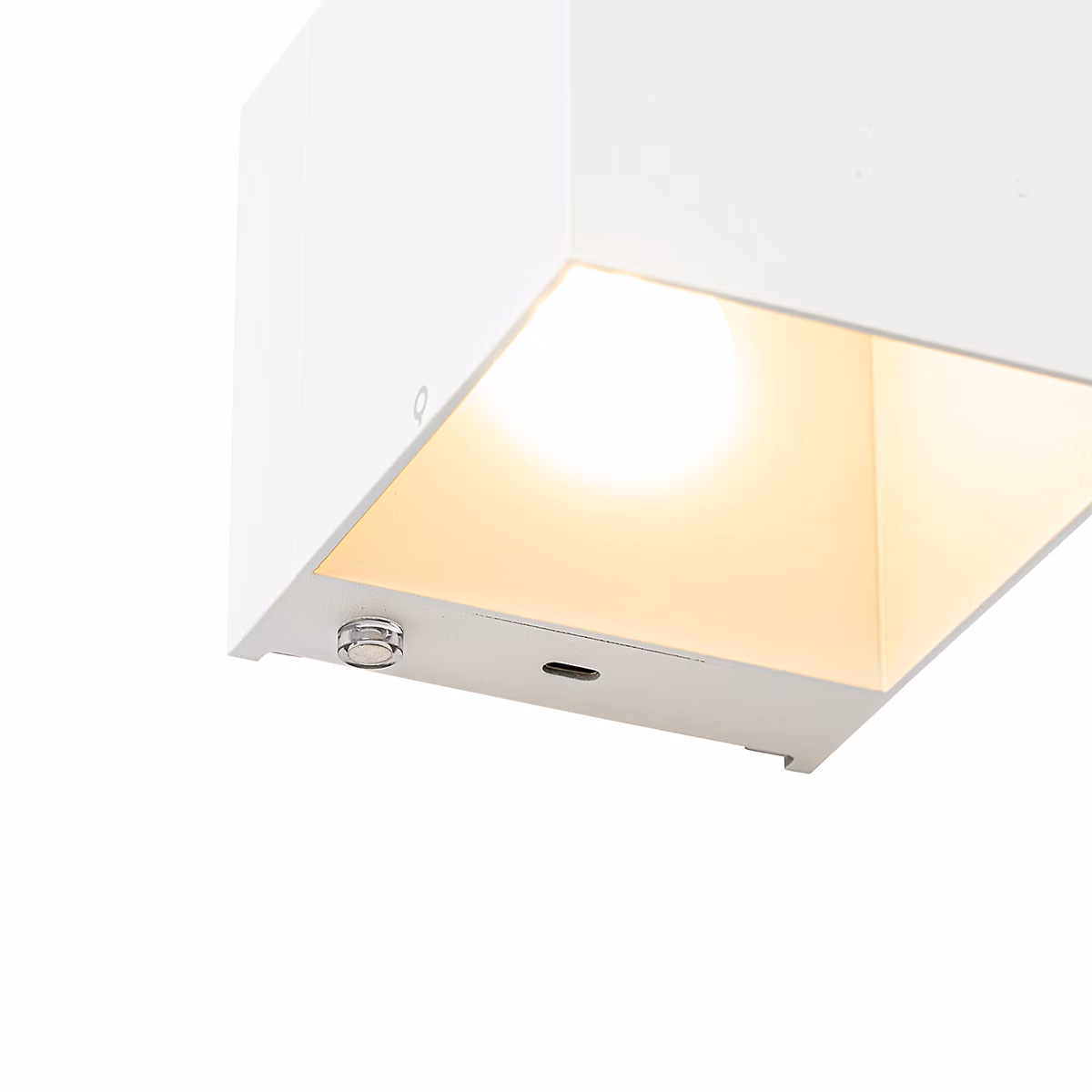 Applique murale blanche avec LED et variateur tactile rechargeable – Joris