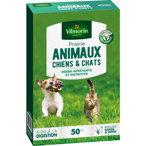 Style au jardin:Graines de gazon à semer prairie pour chiens et chats Vilmorin - 500 g