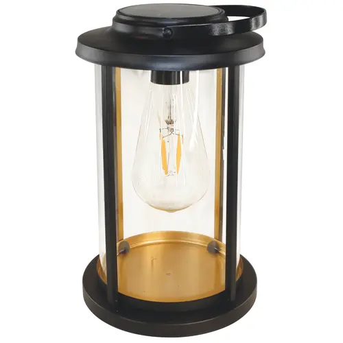 Nature extérieur：Lanterne extérieure Delta IP44 40 lm coloris noir en métal et verre Watt & Home - 25 cm