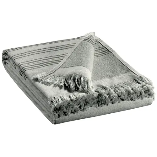 Le choix pour le jardin：Drap hammam en coton coloris perle Vivaraise Cancun - 90 x 180 cm
