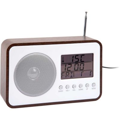 Réveil avec radio FM Retro (Marron)