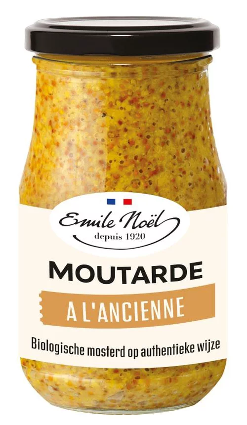 Idée extérieur：Moutarde à l'ancienne bio en pot de 200 g