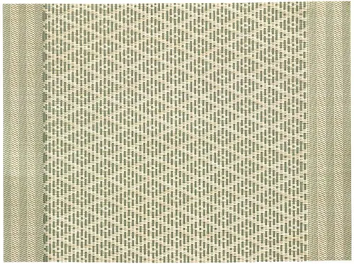 Tout au jardin：Set de table bicolore PVC et polyester matcha Kadra - 45 x 33 cm