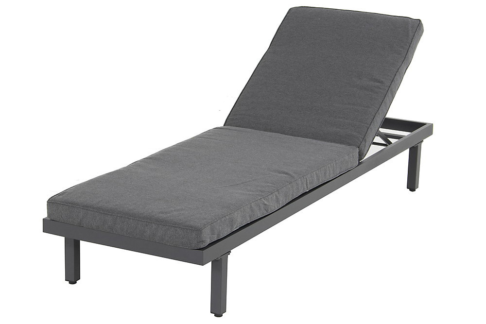 Chalet & Jardin Bain de soleil Aveiro en aluminium – matelas en polyester, Anthracite