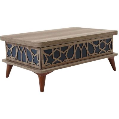 Table basse avec plateau modulable Ada (Bleu)