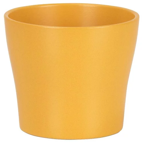 Jardin à organiser：Cache-pot en céramique jaune Scheurich 808 Curcuma - Ø 13 cm