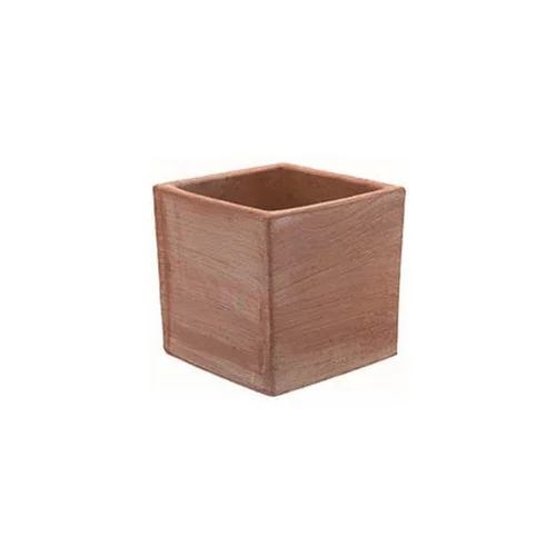 Solution pour le jardin：Pot moderne carré Terre claire 25x25x25 cm 5,5L