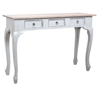 Console 120cm en bois avec tiroirs (Gris)