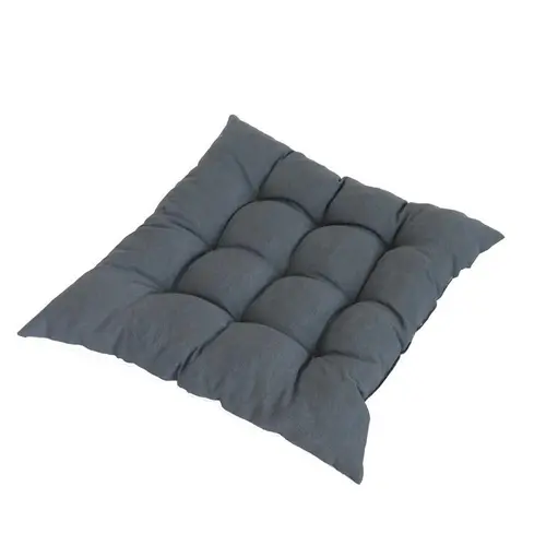 Nature utile:Assise de fauteuil matelassée en polyester/coton coloris pierre Cap - 46 x 46 x 9 cm