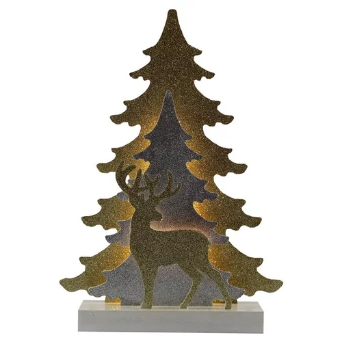 Une sélection pensée pour l’extérieur：Sapin de Noël lumineux LED à lumière fixe blanc à piles - 40,5 cm