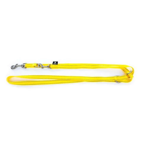 Une touche jardin：Laisse multi-positions Neo+ jaune pour chien 2x200 cm