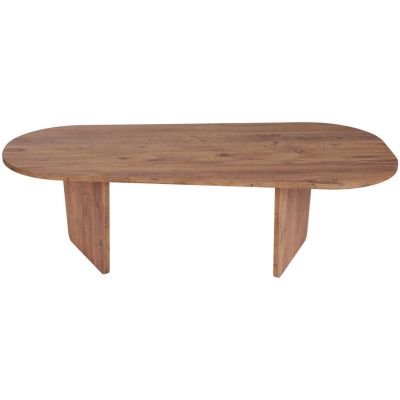 Table basse ovale en aggloméré Ovalis (Pin)