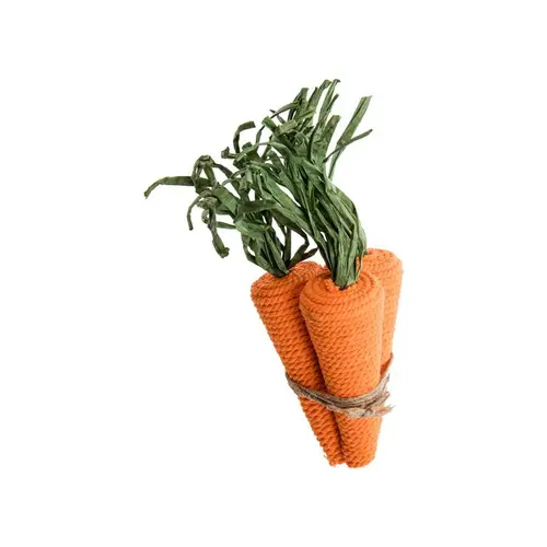 Pour organiser vos extérieurs:Carottes décoratives en jute orange x3 - 15 x 3 x 3 cm