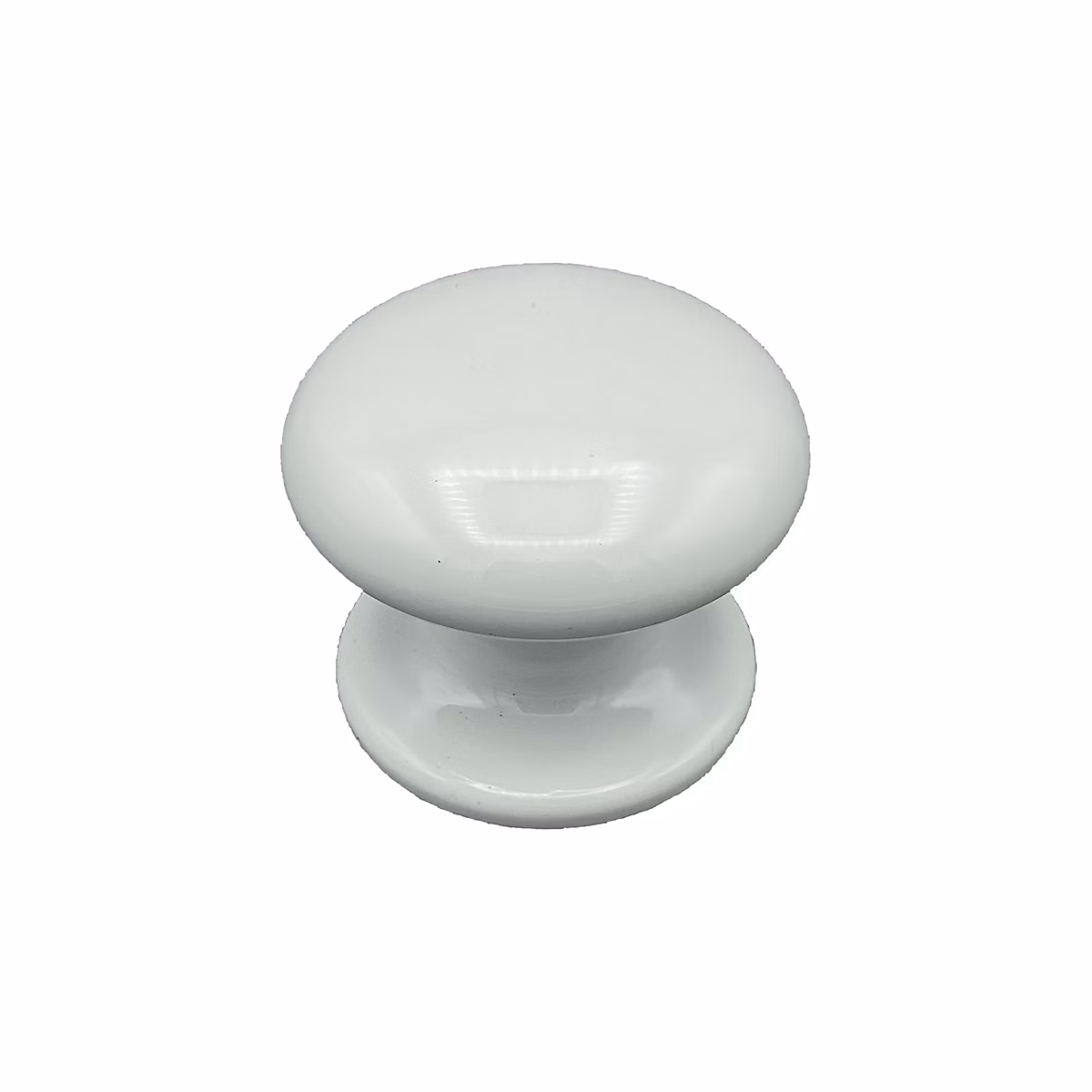 Bouton tirant de porte fixe D70 mm en aluminium BLANC RAL 9010 – breveté, lot de 6 boutons