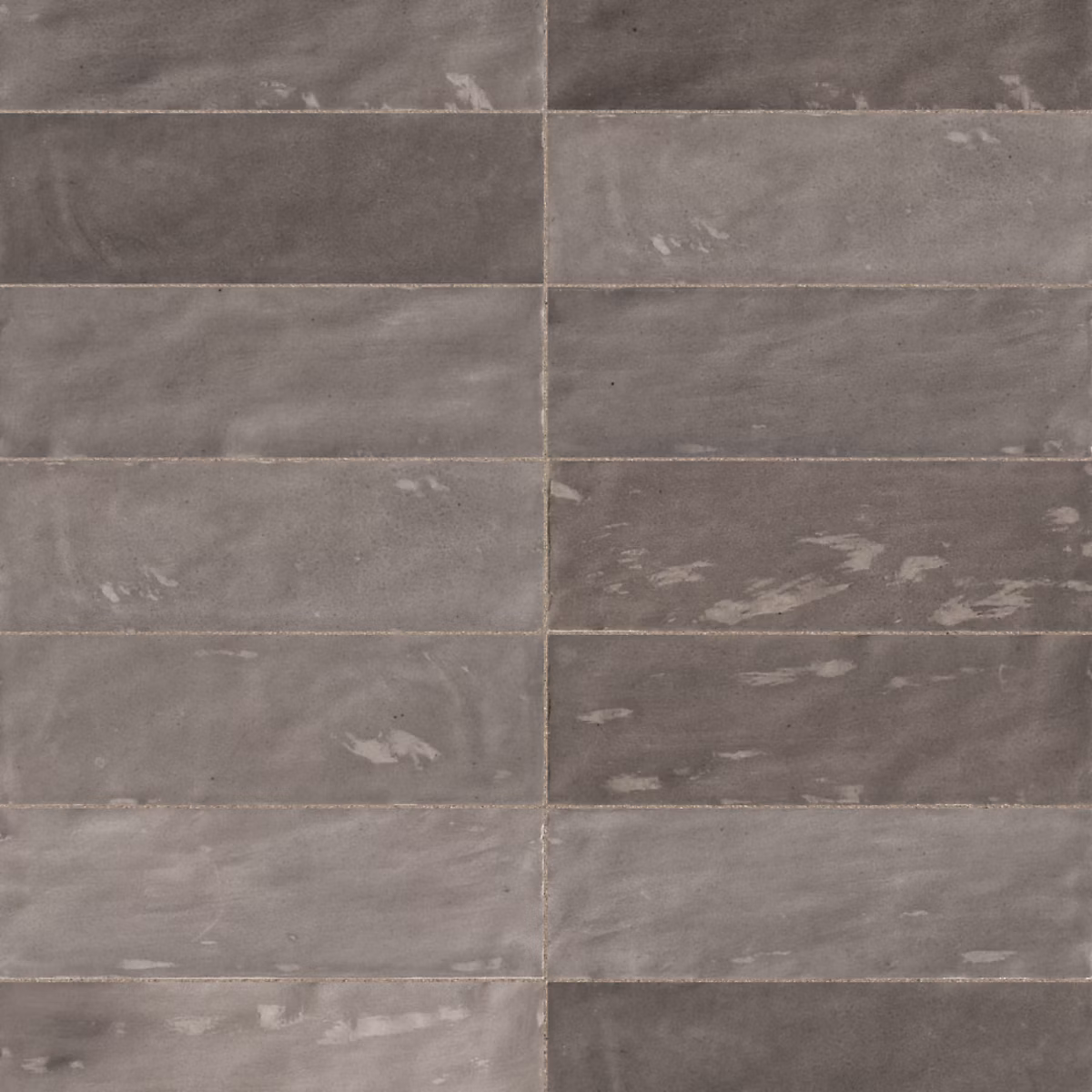 Carrelage effet Zellige Greige 20 × 6 – 5 × 0,85 cm Brillant Orisel, Mur intérieur (vendu par carton de 0,5 m²), RO'MA CARRELAGE