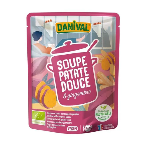 Le jardin au quotidien:Soupe patate douce & gingembre bio Danival – 50 cl