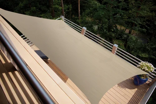Confort nature:Voile rectangulaire en polyéthilène tressé Austral - 3 x 2 m