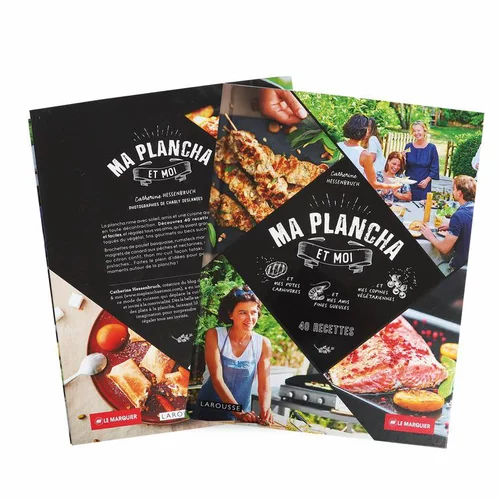 Le pratique pour l’extérieur:Livre “Ma plancha et moi” aux Éditions Larousse et Le Marquier