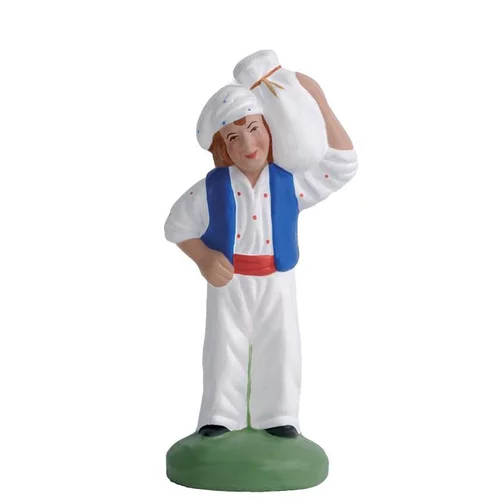 Jardin pratique:Santon pour crèche meunier blanc - 7 cm