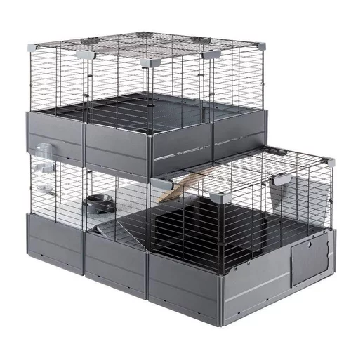 Extérieur qualité：Cage habitat modulable Multipla double Ferplast - 107,5 x 72 x 96,5 cm