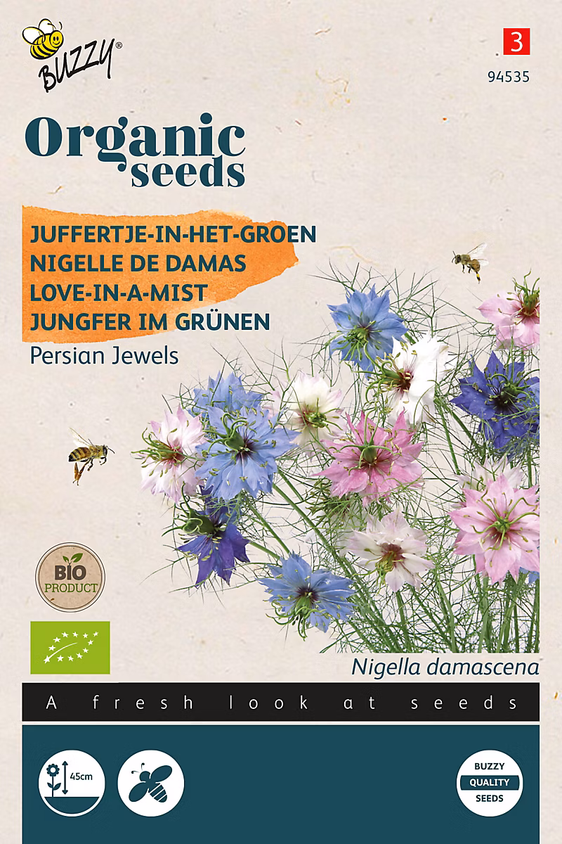 Buzzy Organic Barbe | de – capucin Nigelle de Damas mélange – bio Semences – Ca. 0 – 25 gr