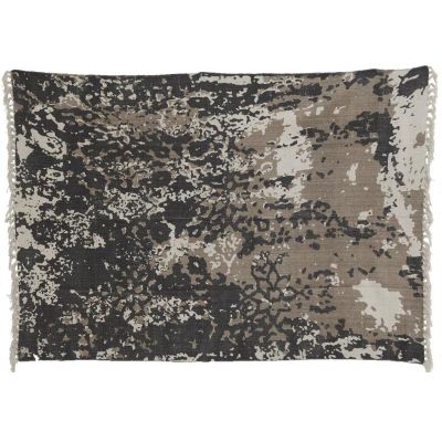 Tapis en coton délavé à motifs (180 x 120 cm)