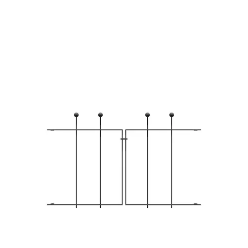 Extérieur confort：Portillon Pratic extérieur coloris noir - 66 x 91,5 cm