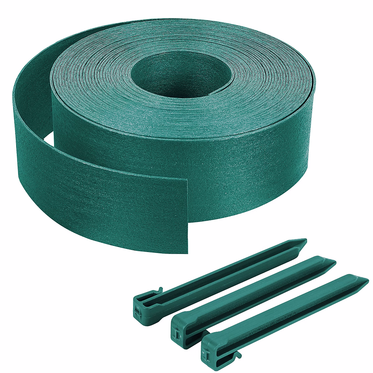 Bordure de jardin PE flexible 20M x 8 CM avec piquets vert VOUNOT – Réf. QCDMGMPXT8158007357