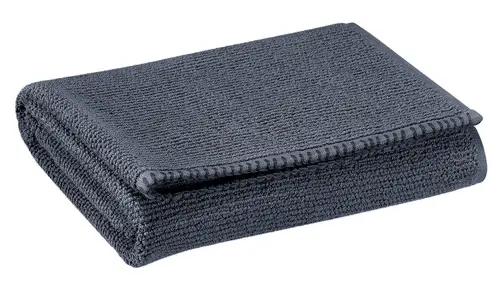 Pour organiser le jardin:Serviette invité en coton coloris ombre Vivaraise Bora - 50 x 30 cm