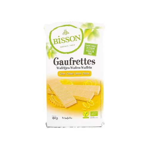 Pour faciliter la vie dehors:Gaufrettes au citron en sachet de 190 g