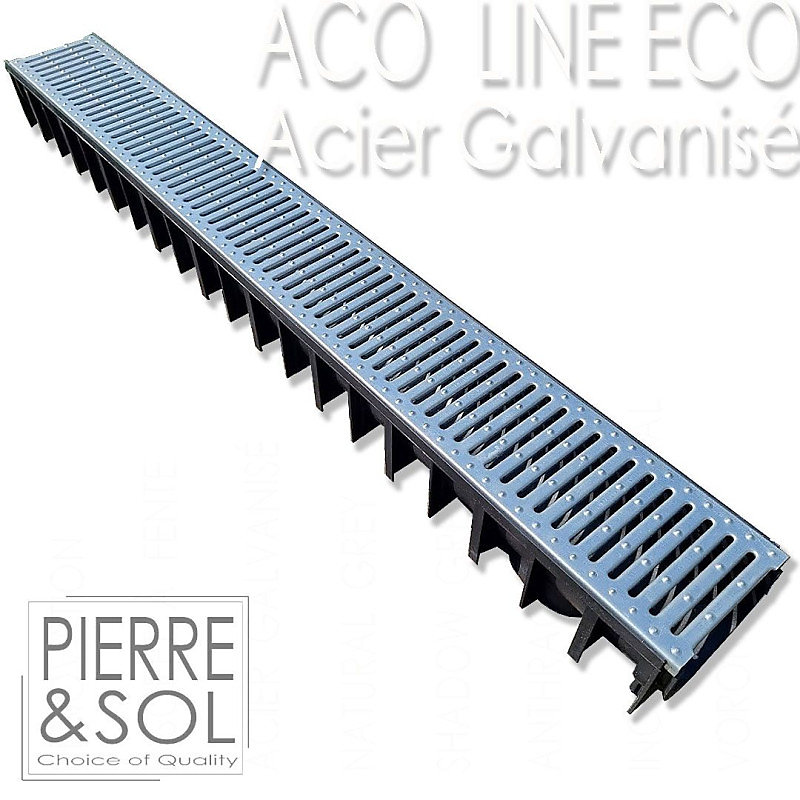 Caniveau grille Acier Galvanisé – ACO LINE ECO