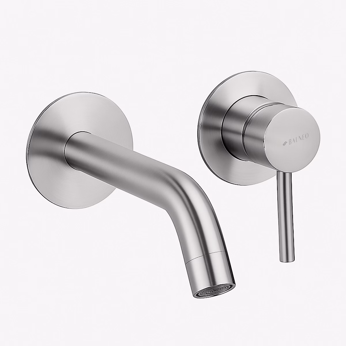 BALNEO Robinet Mitigeur mural pour lavabo argent brossé Acier inoxydable Mitigeur encastré en acier inoxydable pour lavabo CASCADE – Réf. KBSDDLOAK3904941299