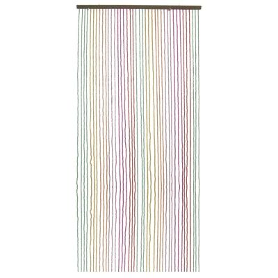 Rideau de porte en perles de bois coloré
