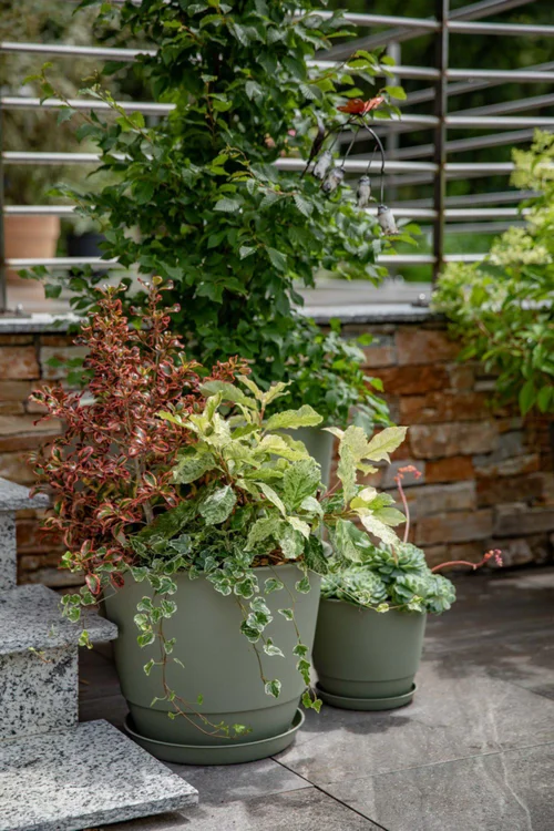 Solution simple：Soucoupe vert kaki pour pot Poetic Joy 35 - Ø 26,6 x H 3,4 cm