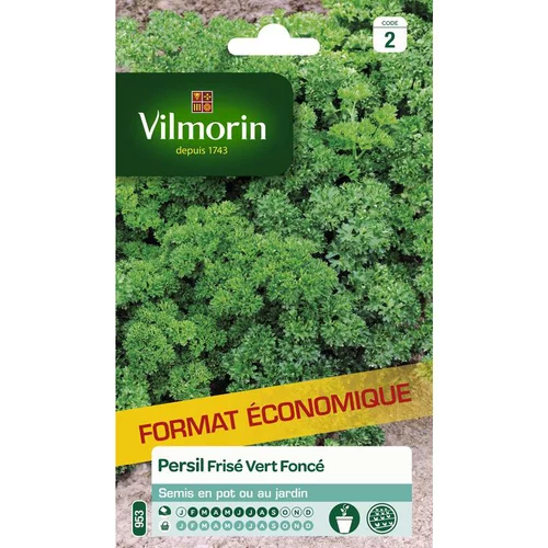 Choix au jardin：Graines de persil frisé vert foncé Vilmorin - graines à semer