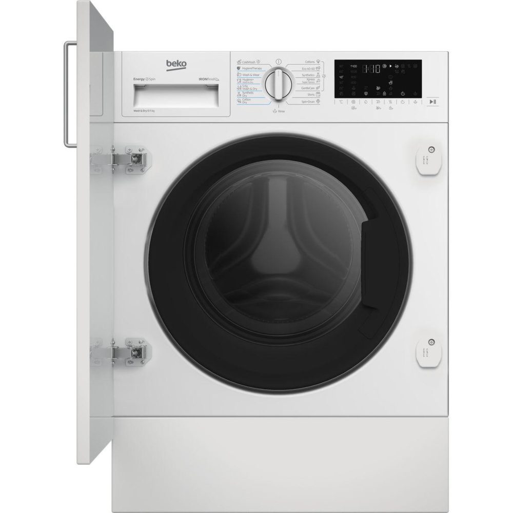 Beko Lave linge séchant hublot encastrable b5dbt68547w - 8/5 kg - 1400 tr/min - classe d - moteur induction