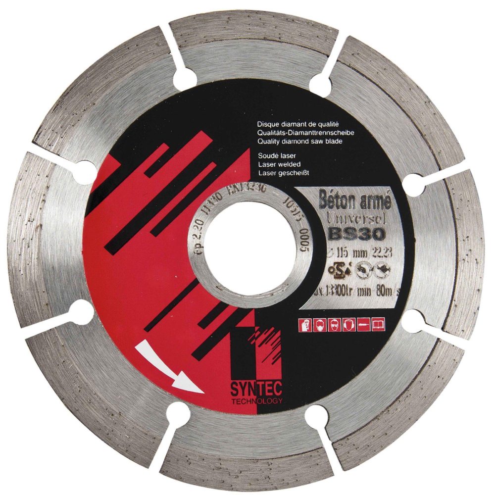 SYNTEC TECHNOLOGY Disque diamant à segment Ø 115 m – Matériel de jardin