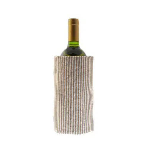 Déco pour le jardin:Pochette réfrigérante pour bouteille à rayures beige Fresh Koala - 40 cm