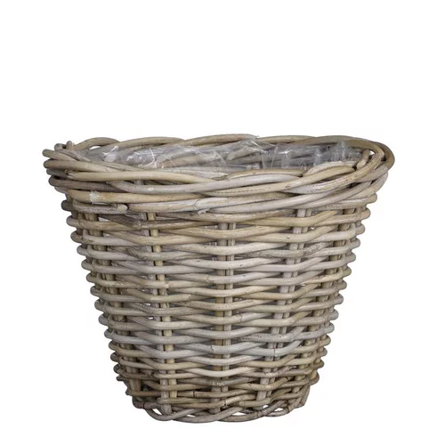 Côté végétal:Panier rond en osier gris Marcia - Ø 35 x H 25 cm