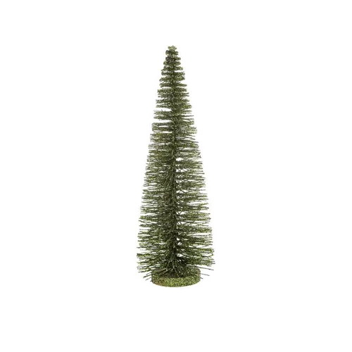 Une solution pratique pour le jardin:Sapin décoratif vert pailleté - H 35 cm