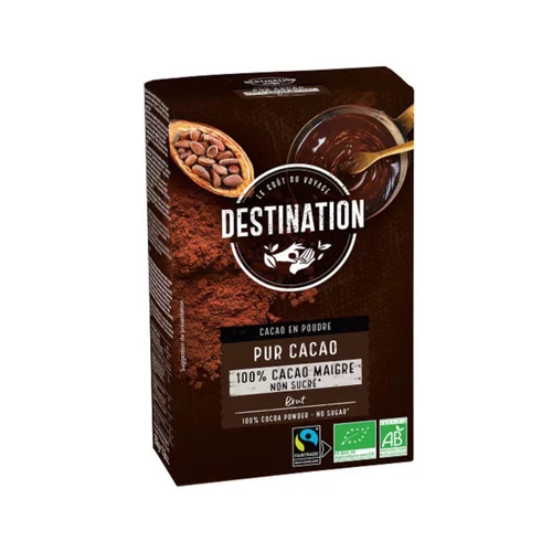 L’essentiel pour l’extérieur:Pur cacao maigre pourdre 10-12 % MG sans sucre bio MH