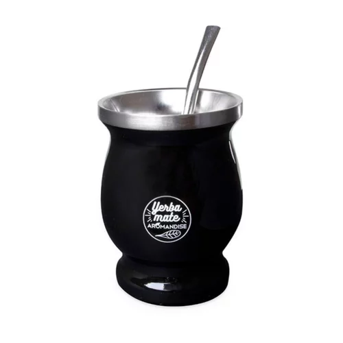 Jardin en douceur:Tasse et bombilla à maté bio Aromandise - 230 ml