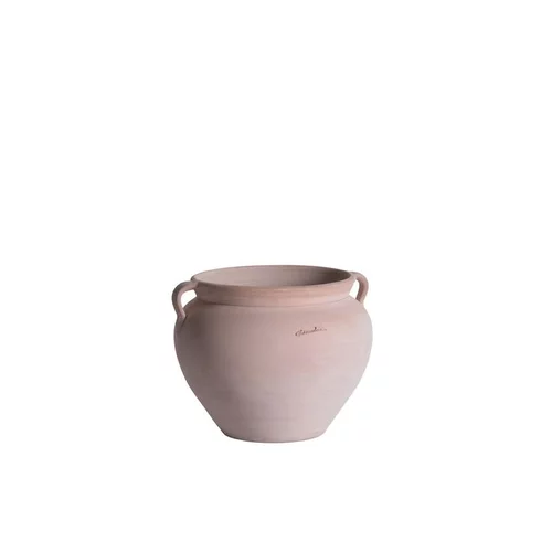 Extérieur utile：Boule 2 anses en terre claire H 28 x Ø 28 cm