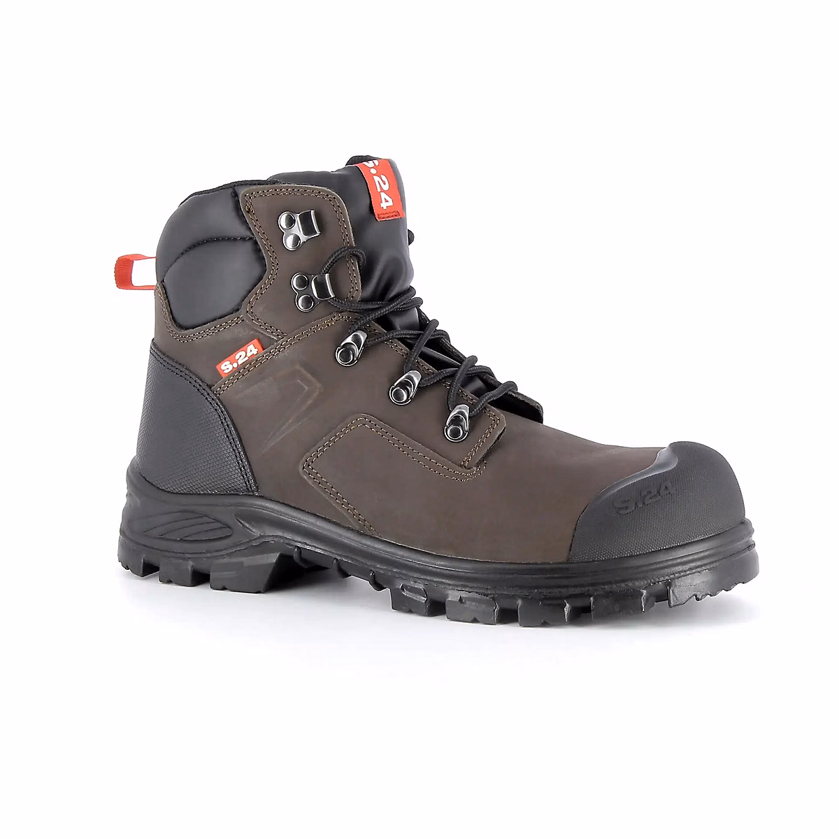 Chaussures de sécurité et chaussettes – Chaussures de sécurité montantes mixtes de chantier S.24 MATRIX EVO S3 Marron 42