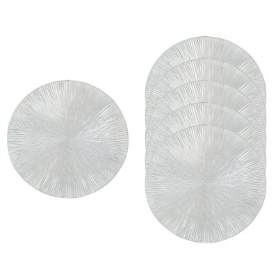 Sets de table en vinyle Fête (lot de 6) (Argent)